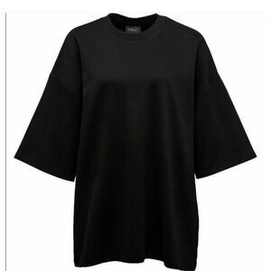 Puma x Rihanna Fenty Women Oversized Crew Neck T-Shirt Black Size XS‎ Grunge Emo